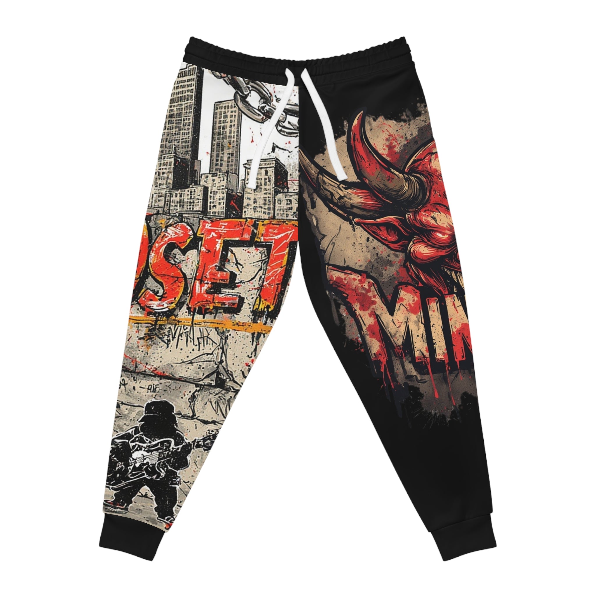 Mindset- Graffiti Rhino Athletic Joggers — Urban Streetwear Mix Print