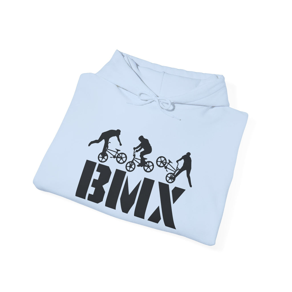 Rad-BMX Rider Hoodie — BMX Stunt Silhouettes Pullover for Riders & Fans