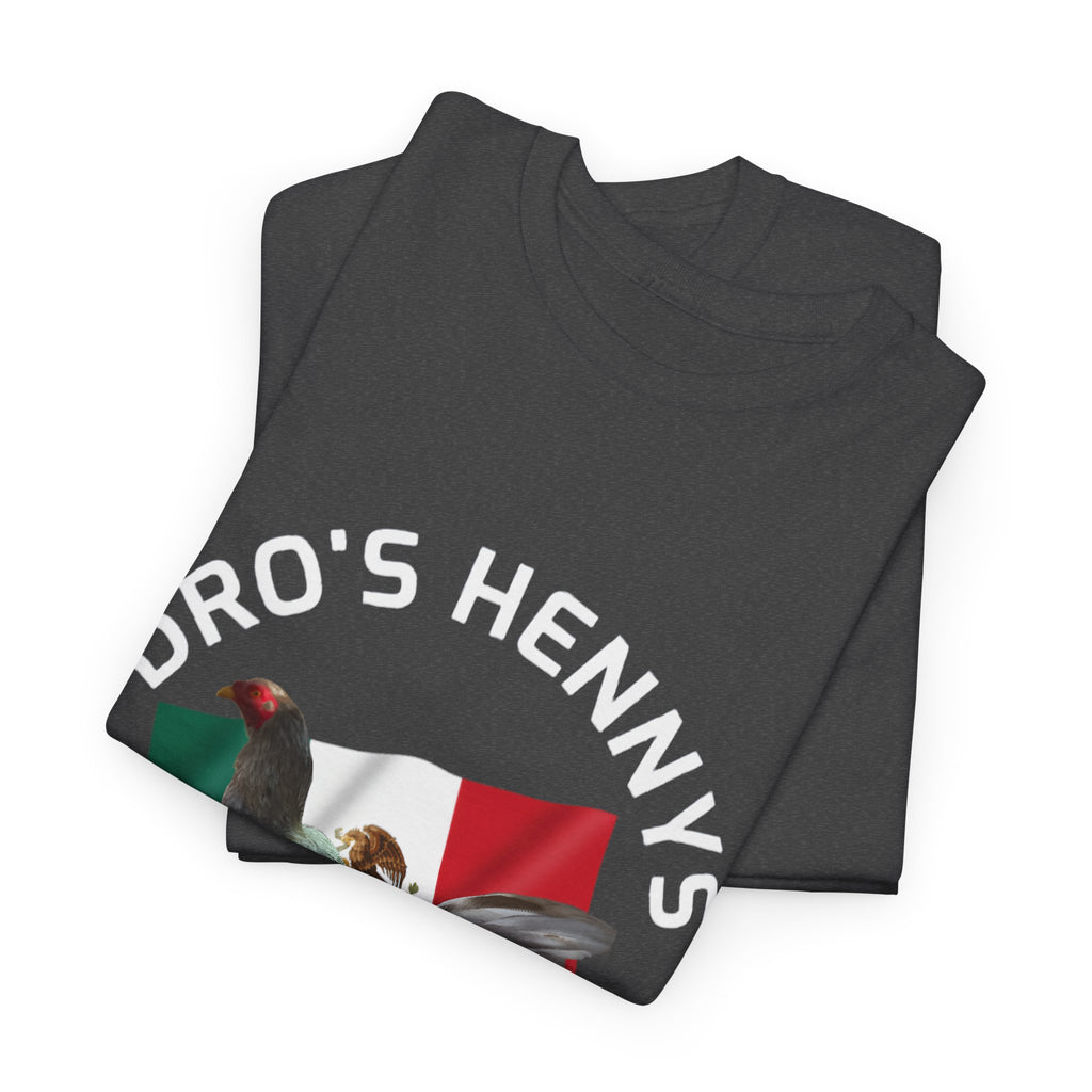 Henny-Gamefowl Tee — "Dro's Henny's Gamefarm" Mexican Flag Rooster Shirt