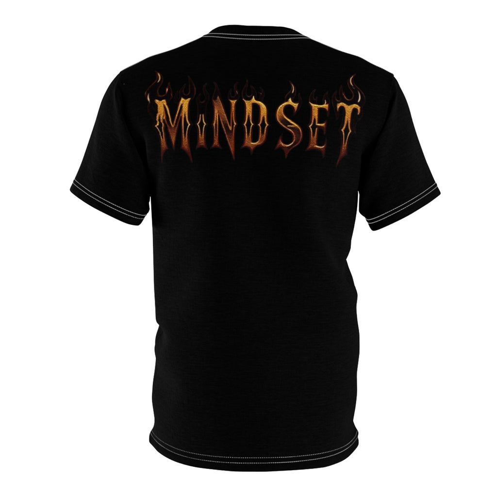 Mindset-Tenacity Fist Graphic Tee — Bold Black Motivational Shirt