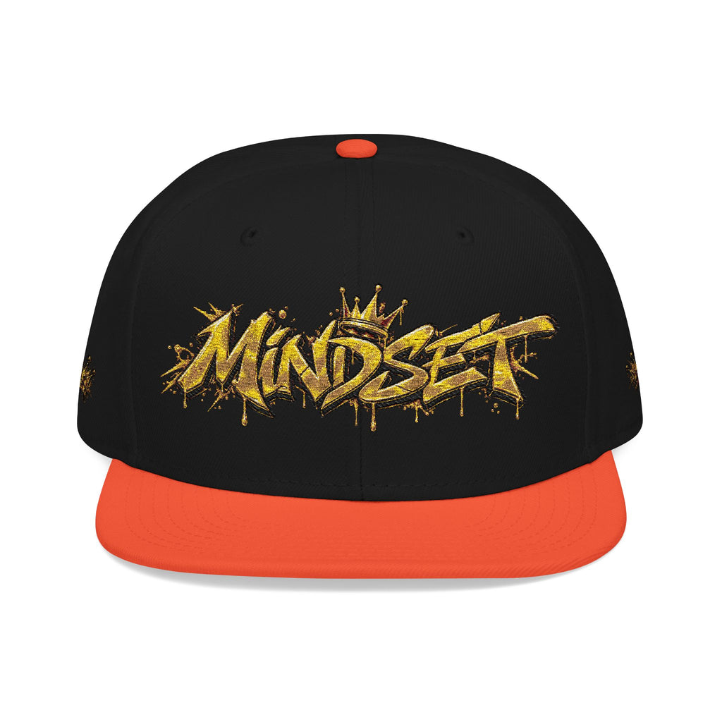 Hat-Embroidered Gold Graffiti Snapback Hat