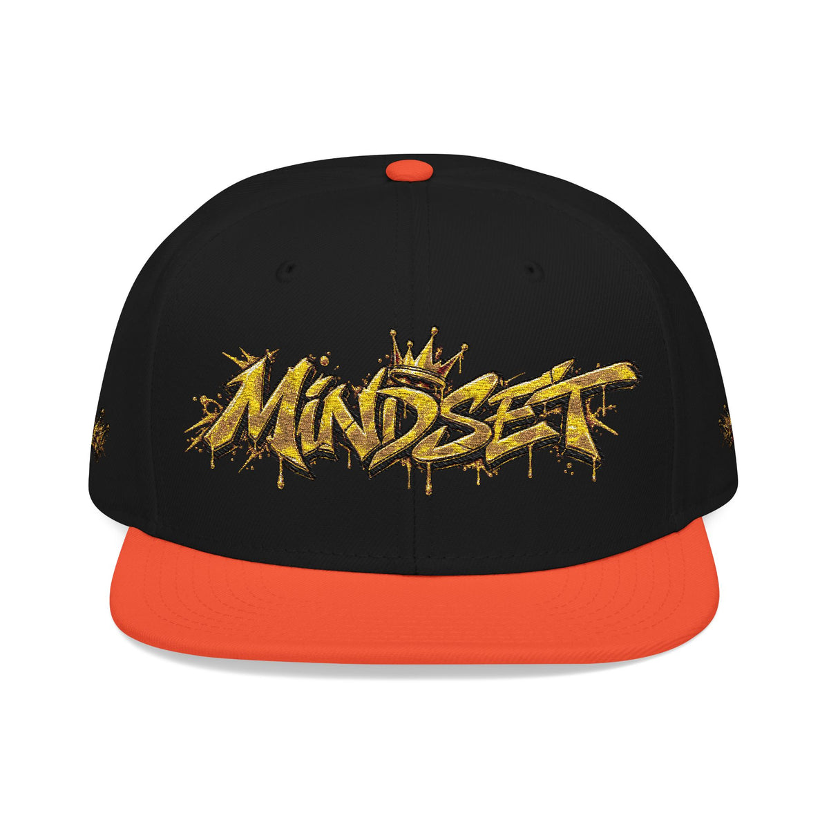 Hat-Embroidered Gold Graffiti Snapback Hat