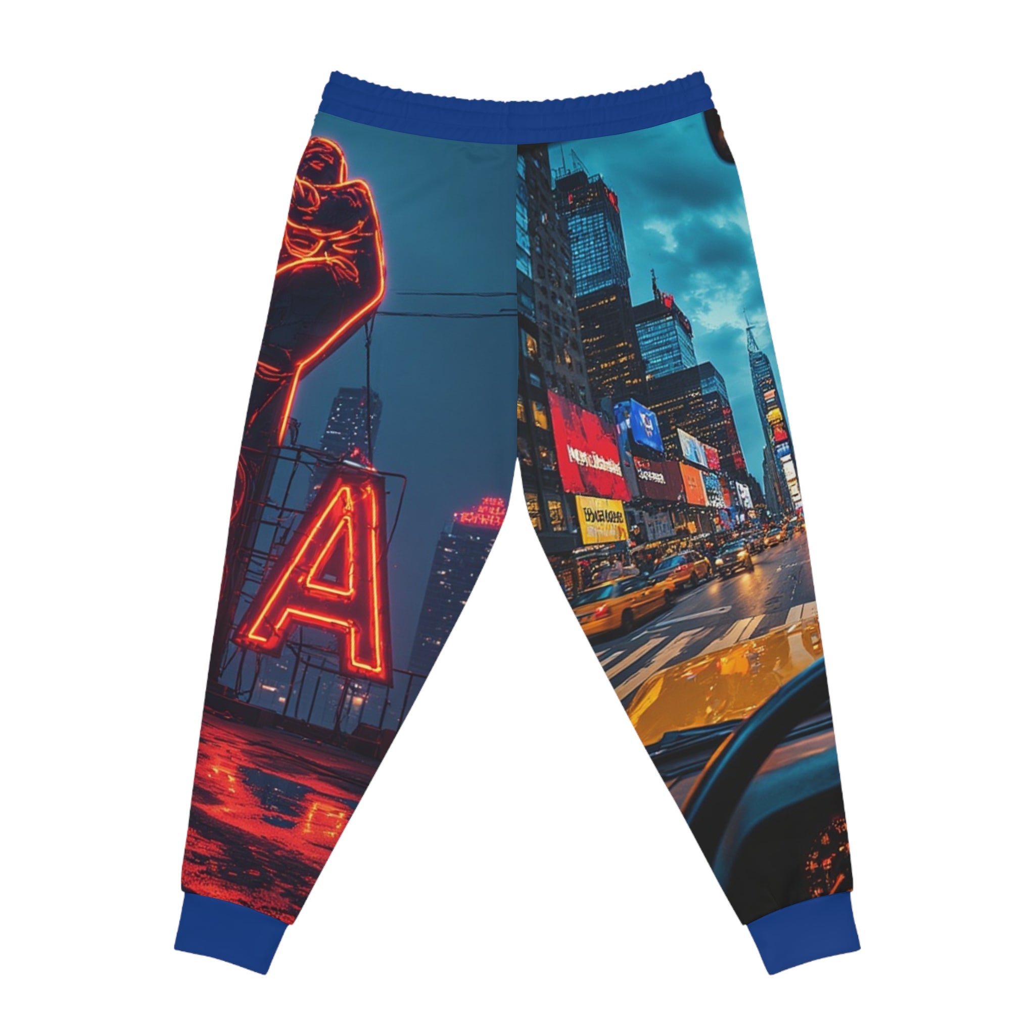 FBA- Neon Cityscape Joggers - All-Over Print Urban Taxi Nightwear