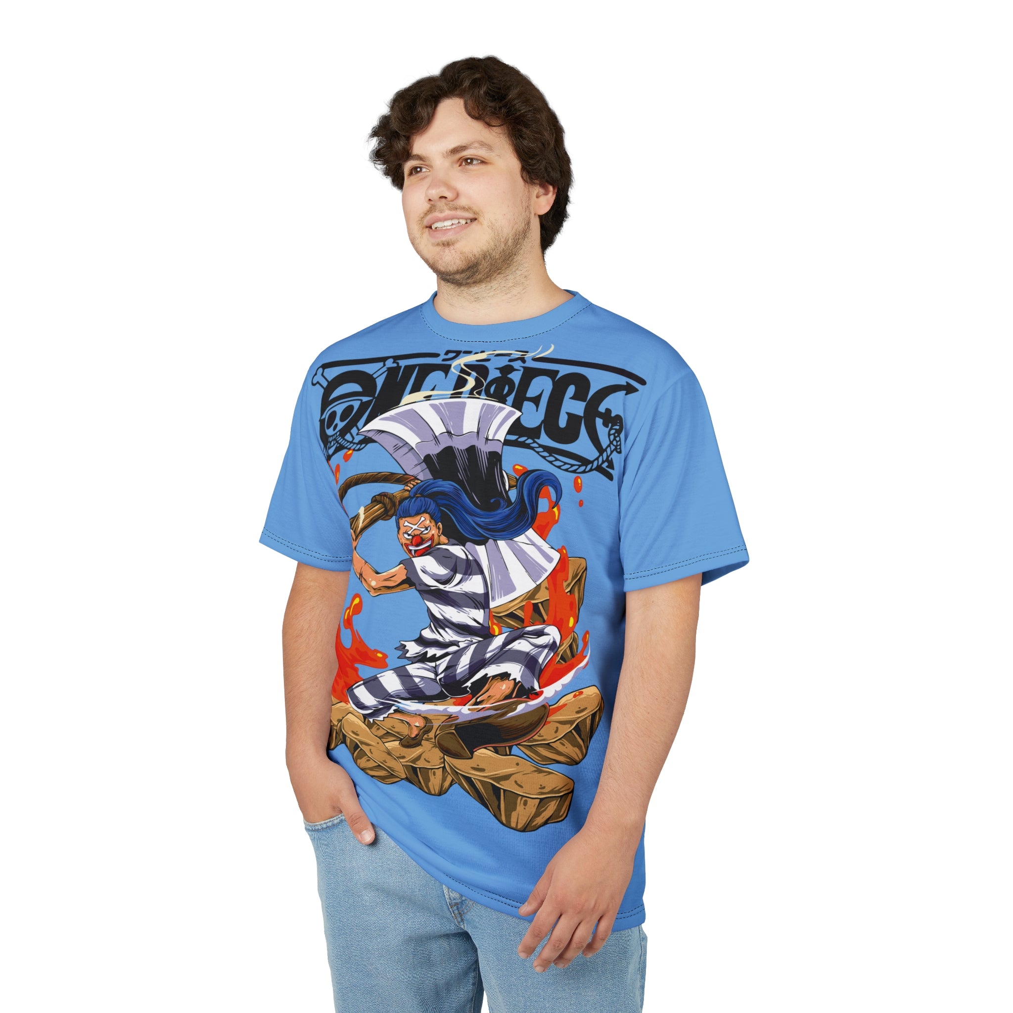 Anime -Pirate Crew Graphic Tee — Flame Warrior All-Over Print