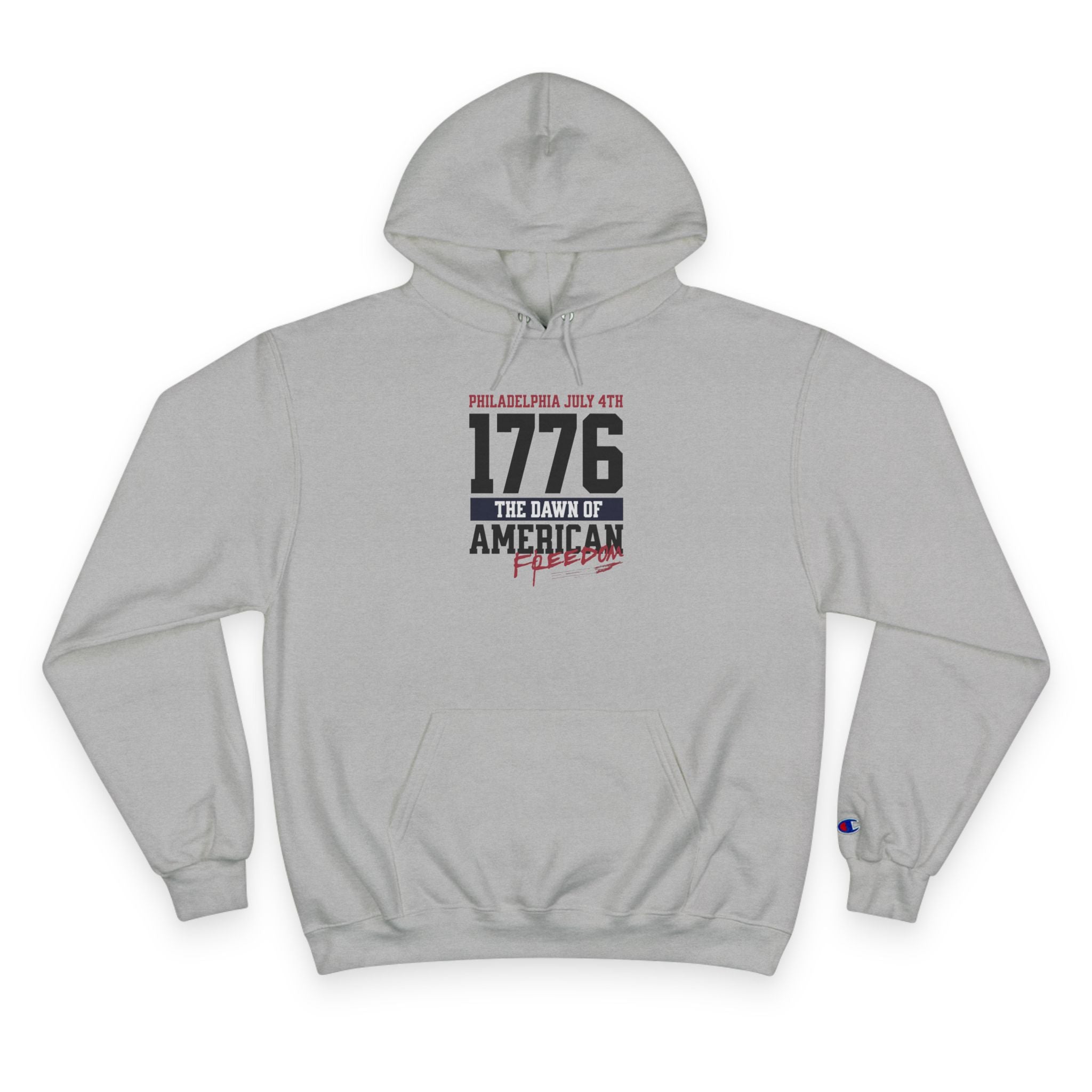 Ant-Patriotic 1776 Hoodie — "Love It or Leave It" American Flag Champion Hoodie