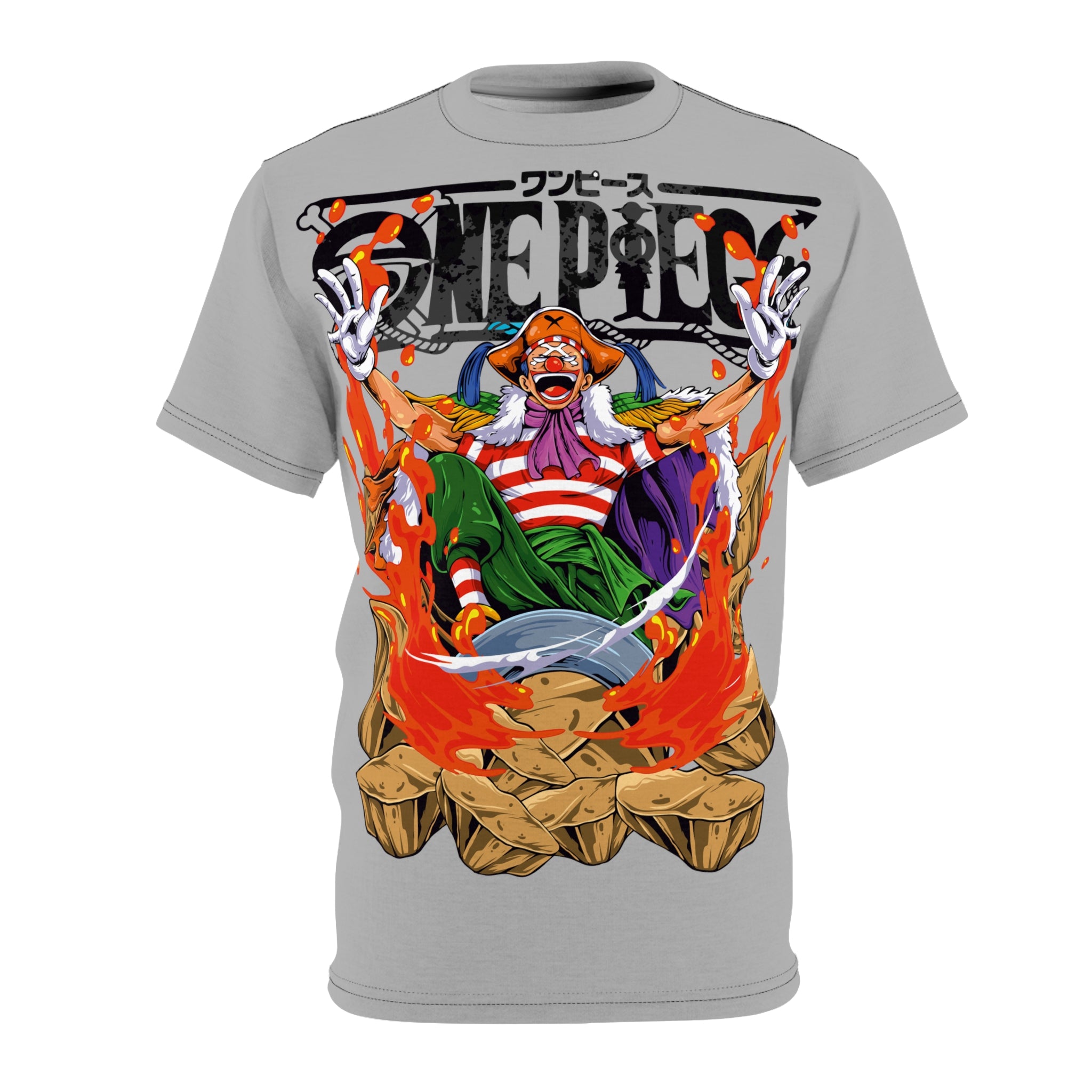 Anime- Buggy the Clown Graphic Tee — Anime Pirate Captain All-Over Print