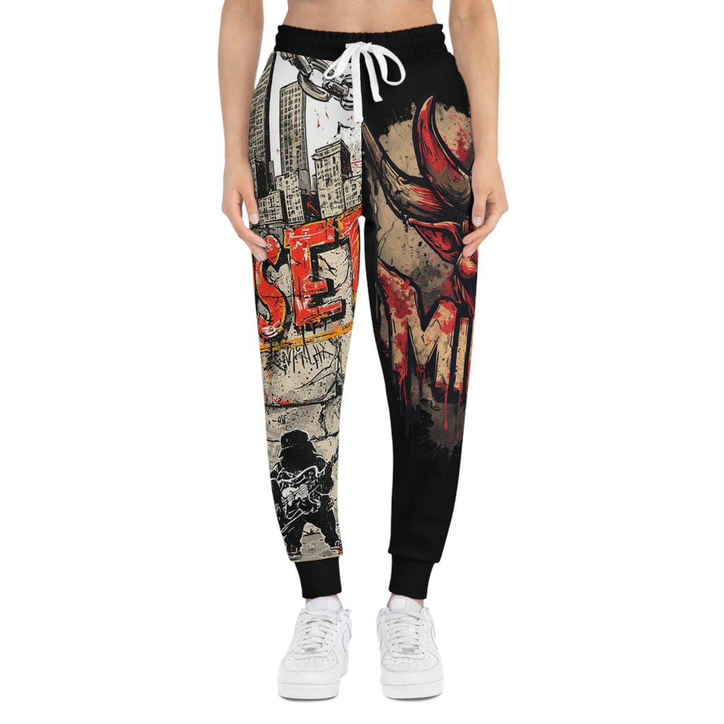 Mindset- Graffiti Rhino Athletic Joggers — Urban Streetwear Mix Print