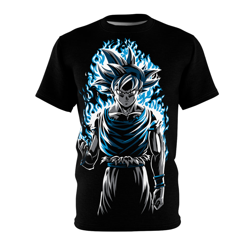 Dragon-Super Saiyan Blue Aura Tee — Anime Power Graphic T-Shirt