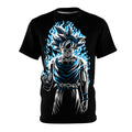 Dragon-Super Saiyan Blue Aura Tee — Anime Power Graphic T-Shirt