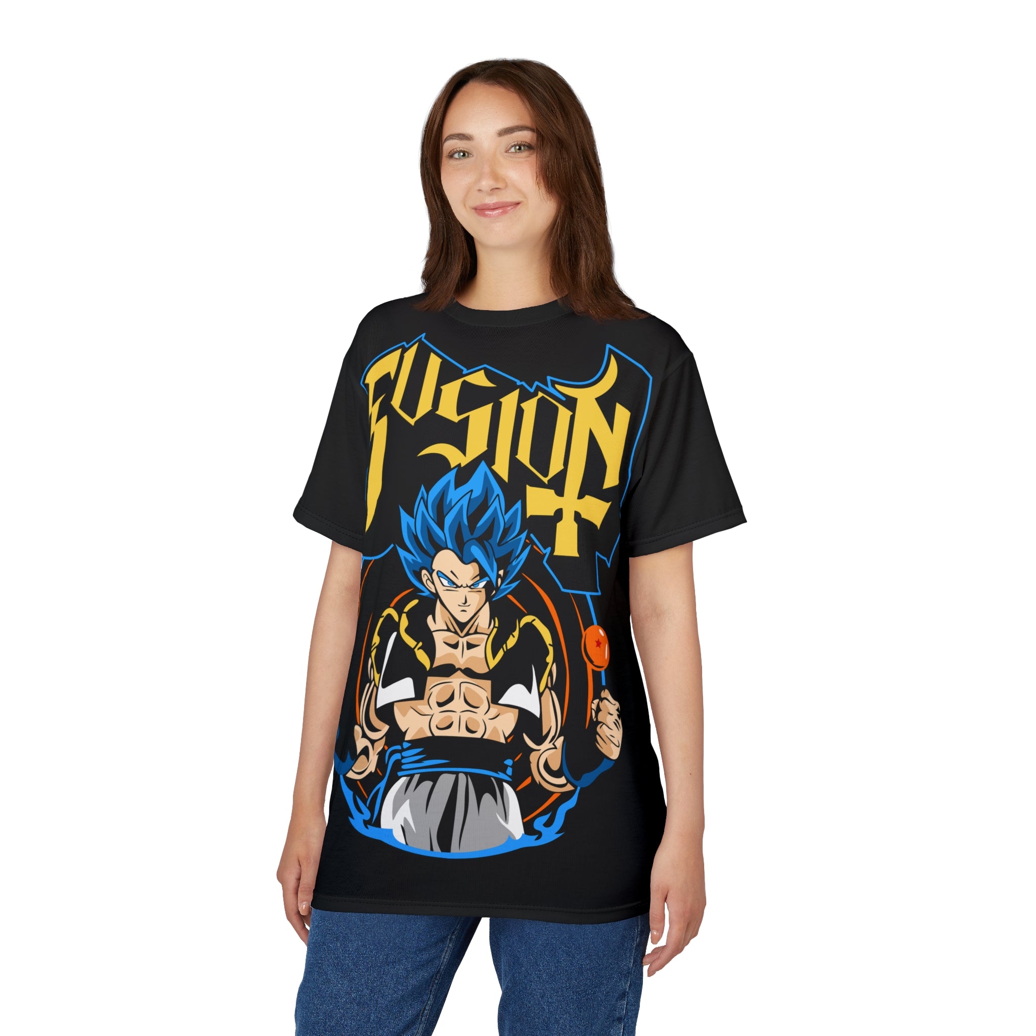 Dragon-Fusion Warrior Graphic Tee — Anime Fusion Design
