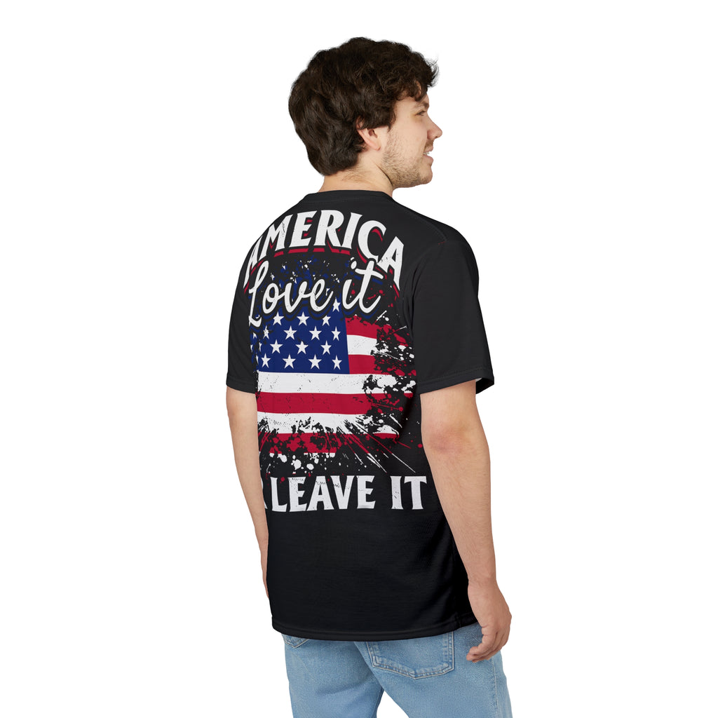 America-God Bless America Tee — Patriotic Eagle & Sunflower All-Over Print