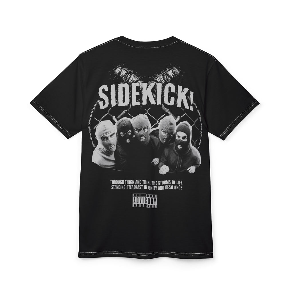 Streetwear- Street Gangster Graphic Tee — "Street Gangster" Black All-Over Print Shirt