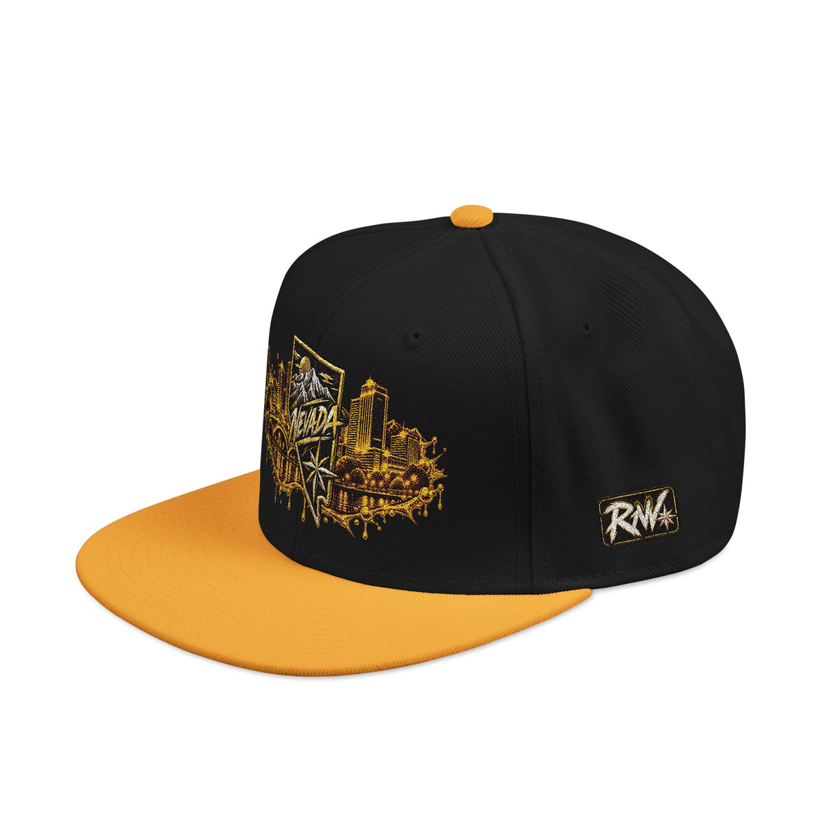 Hat-Embroidered City Gold Snapback Hat