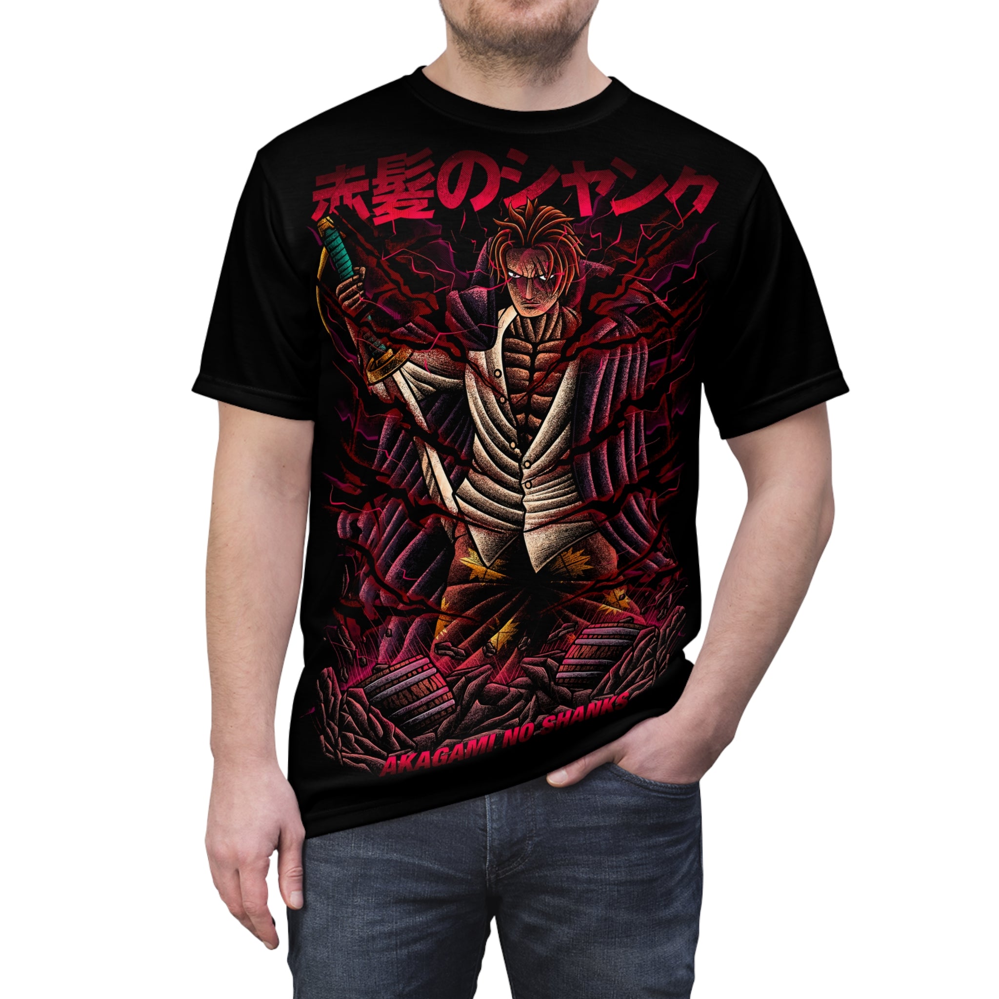 Anime- Shank Anime Warrior T-Shirt — Japanese Graphic Tee