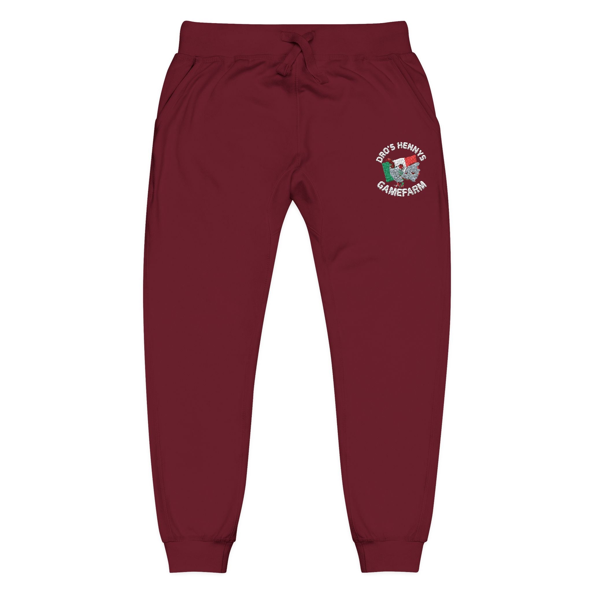 Henny- Embroidered Floral Heart Sweatpants — Cozy Fleece Joggers with 'Love' Detail