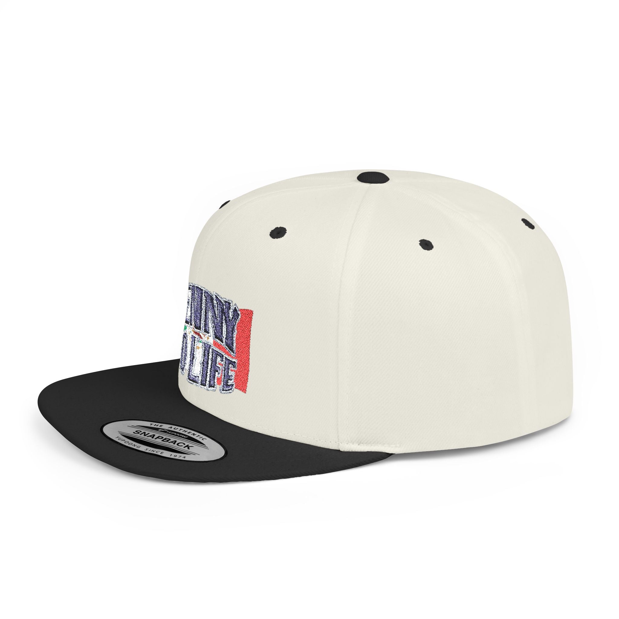Henny- Flat Bill Snapback Hat — "Henny No Life" Embroidered with Italian Flag Accent