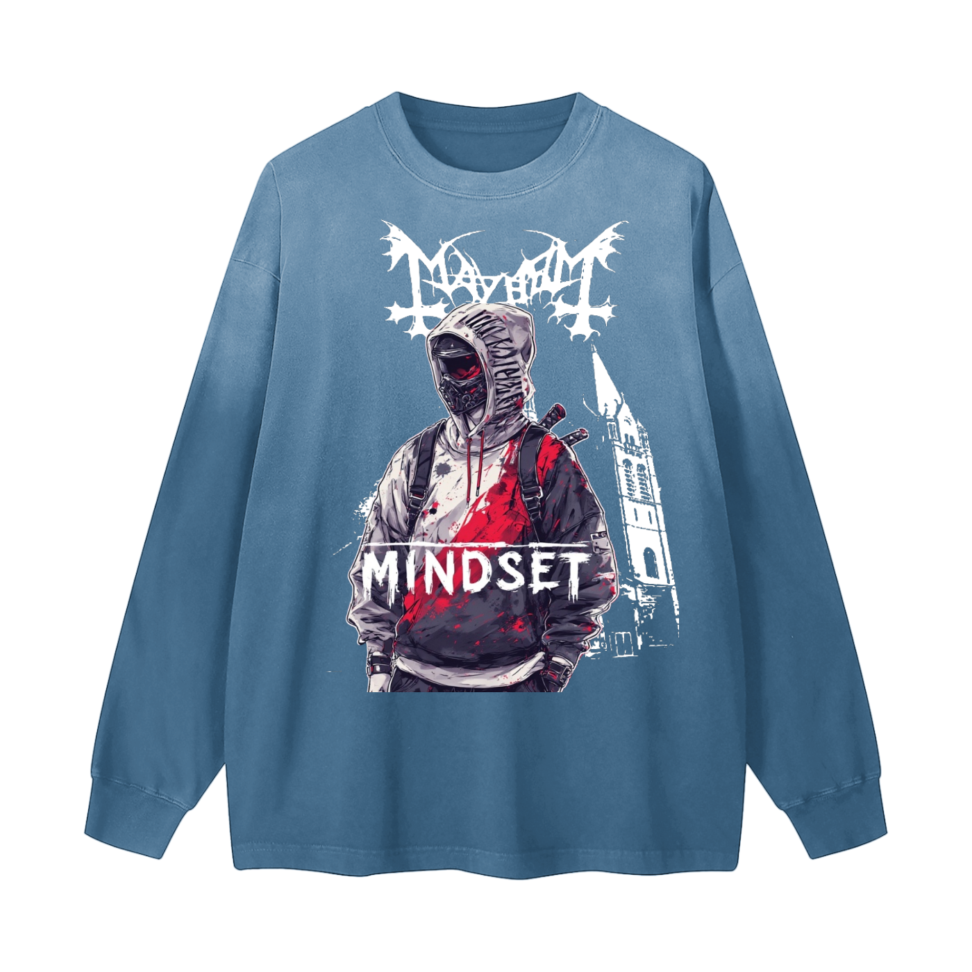 Gradient Washed Long Sleeve T-Shirt