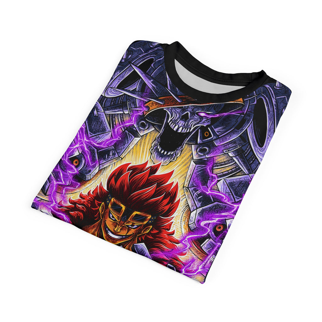 Anime- Demonic Warrior Graphic Tee — Japanese Text All-Over Print