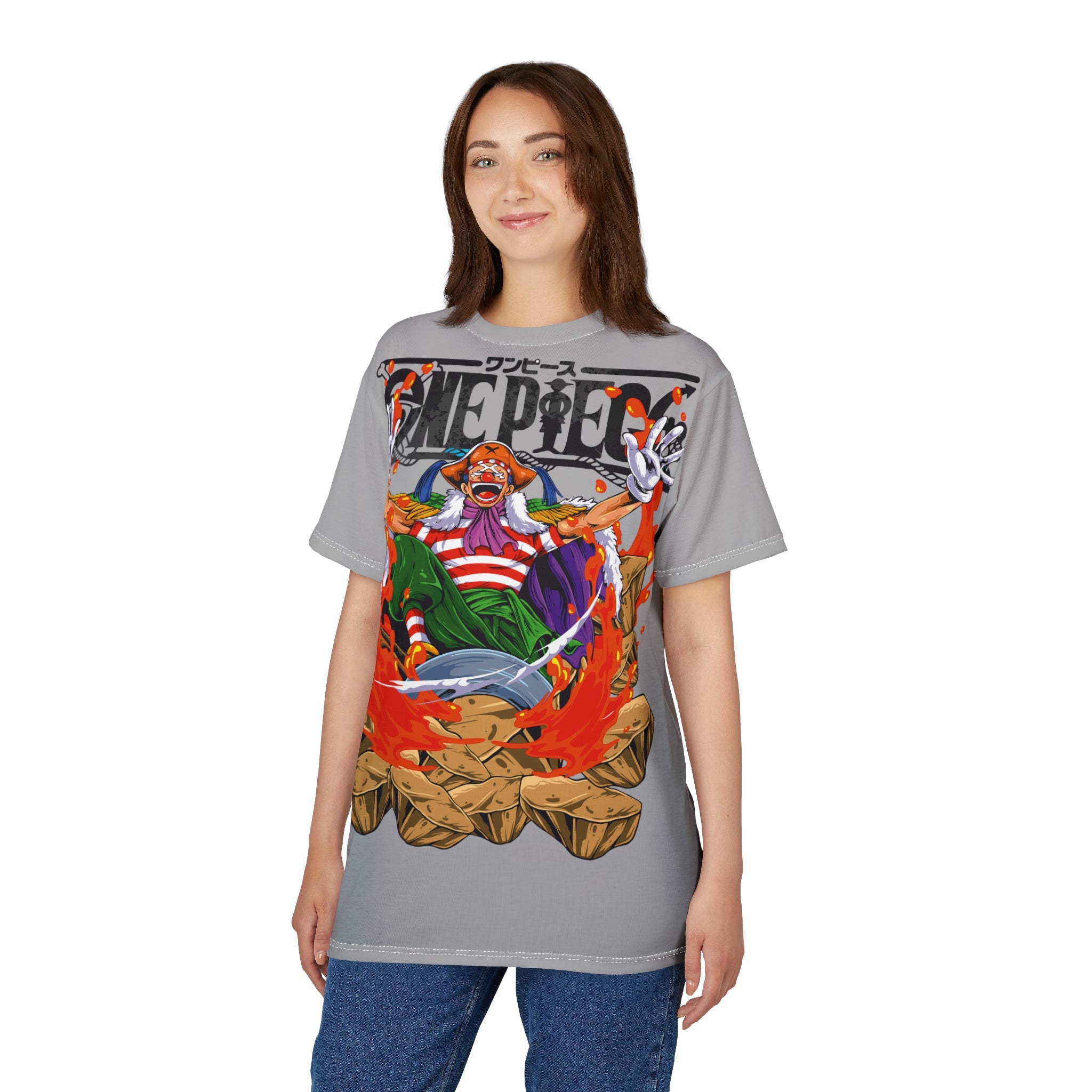 Anime- Buggy the Clown Graphic Tee — Anime Pirate Captain All-Over Print
