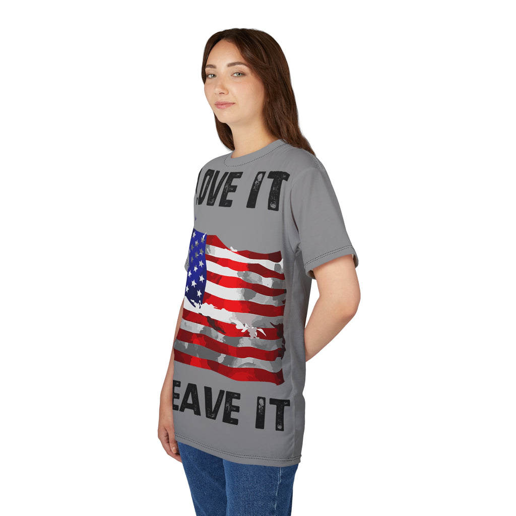 America-T-Shirt — "Love It or Leave It" American Flag Patriotic Tee