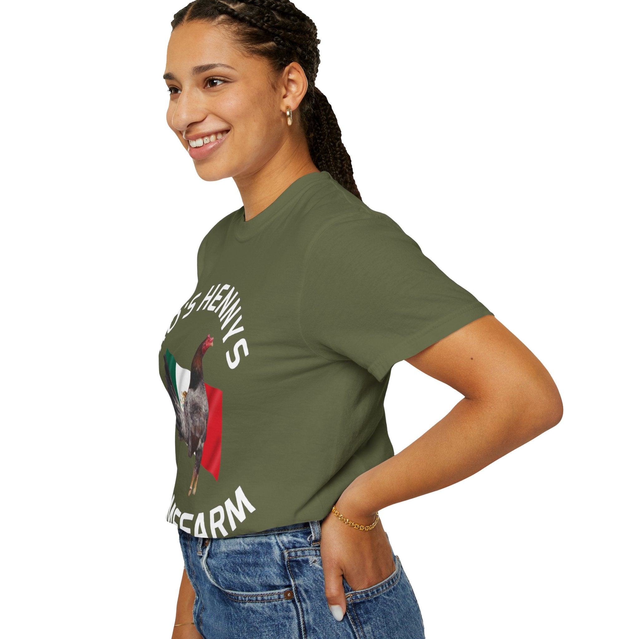 Henny- Gamefarm Rooster T-Shirt — "Dro's Henny's Gamefarm" Poultry Farm Tee