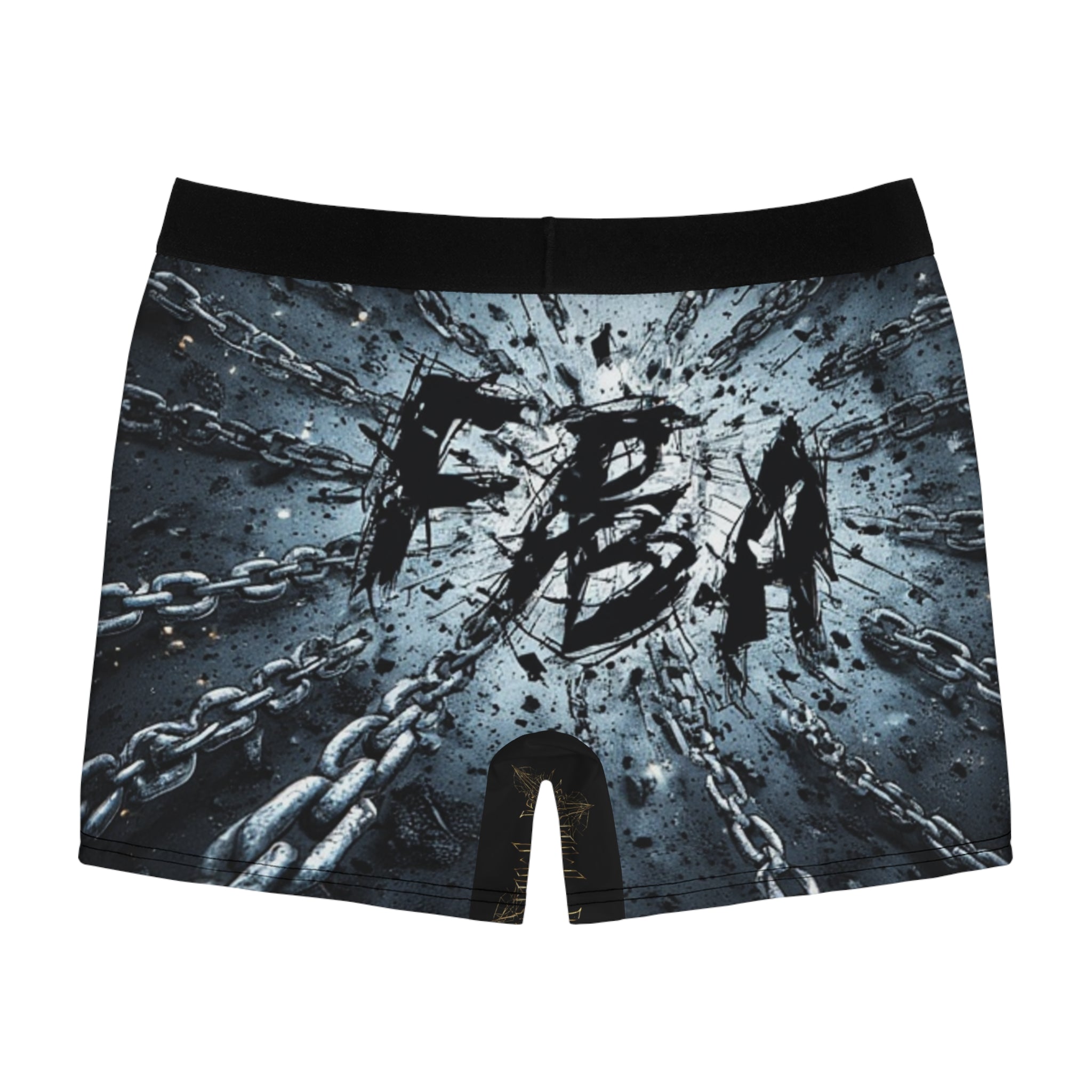 FBA- Chain Burst Boxer Briefs — Men's Graphic All-Over Print Underwear