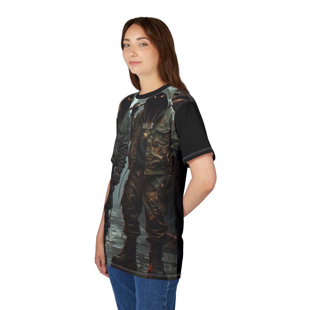 Mindset- Hooded Shadows Streetwear Tee — Dark Urban Riot Aesthetic