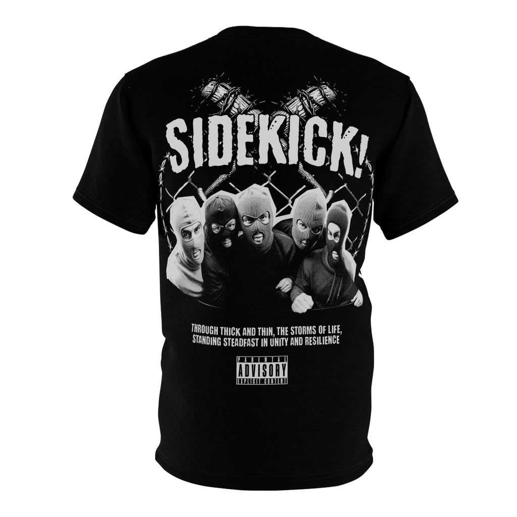 Streetwear- Street Gangster Graphic Tee — "Street Gangster" Black All-Over Print Shirt