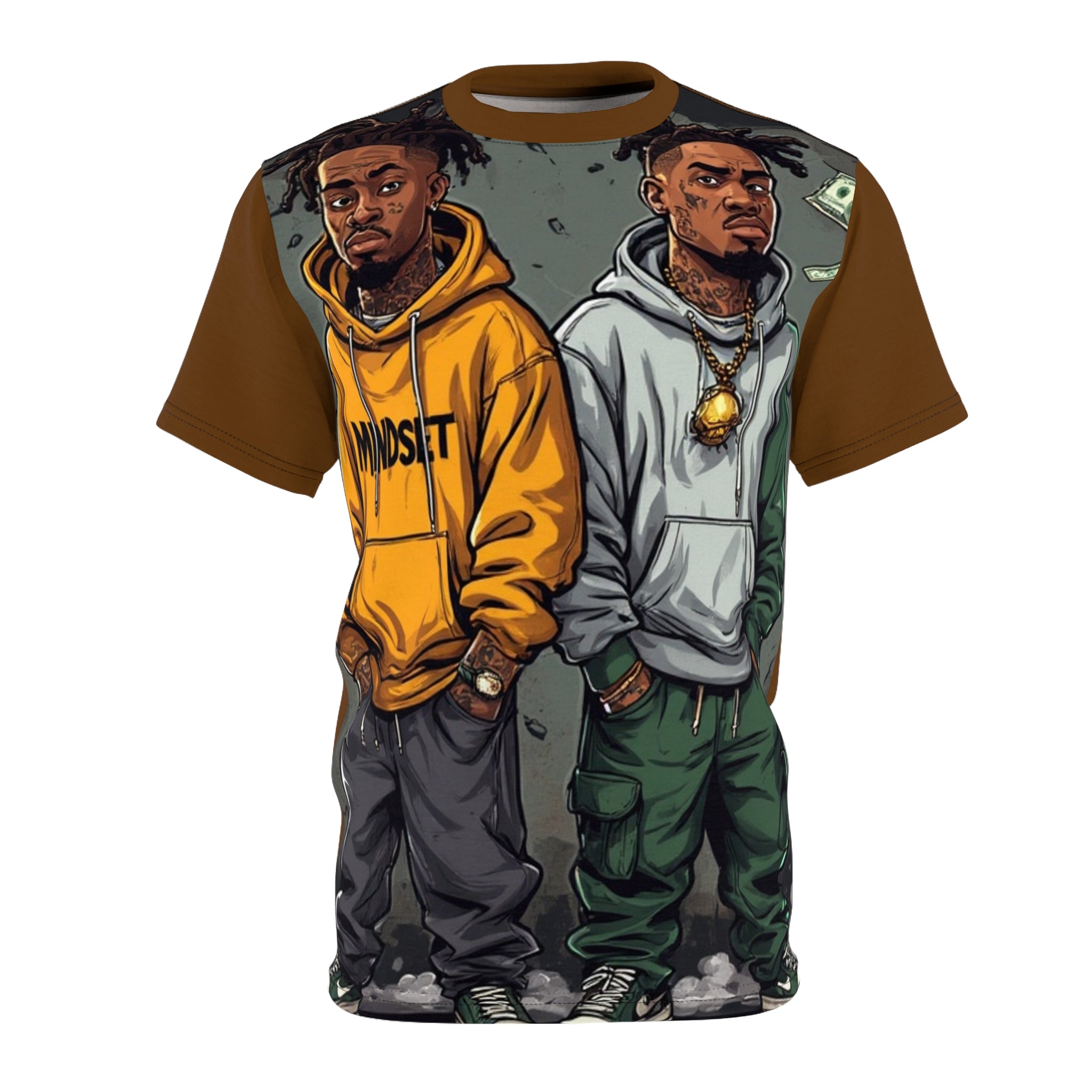Mindset- Graphic Tee — 'Mindset' Streetwear Hoodie Illustration All-Over Print