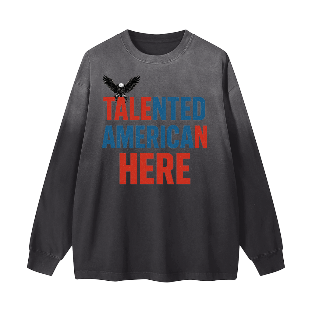 Gradient Washed Long Sleeve T-Shirt