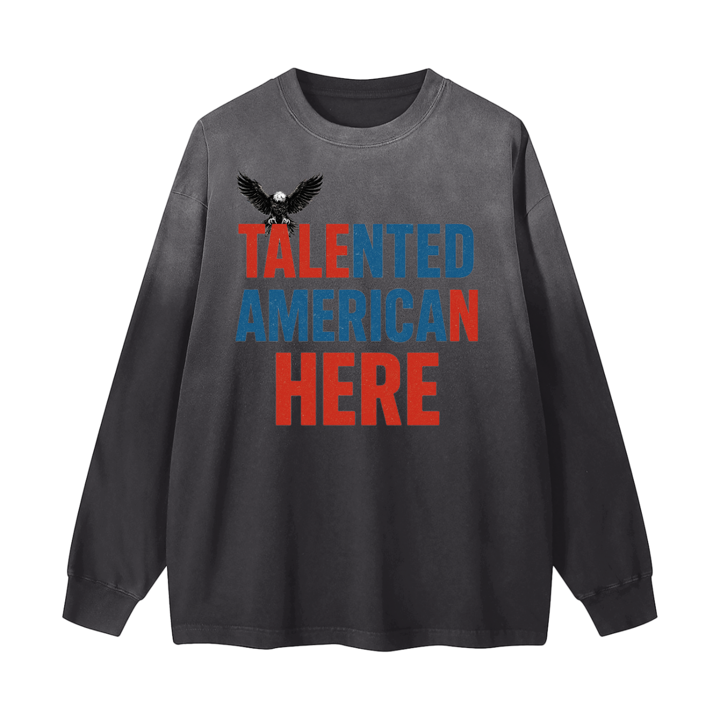 Gradient Washed Long Sleeve T-Shirt