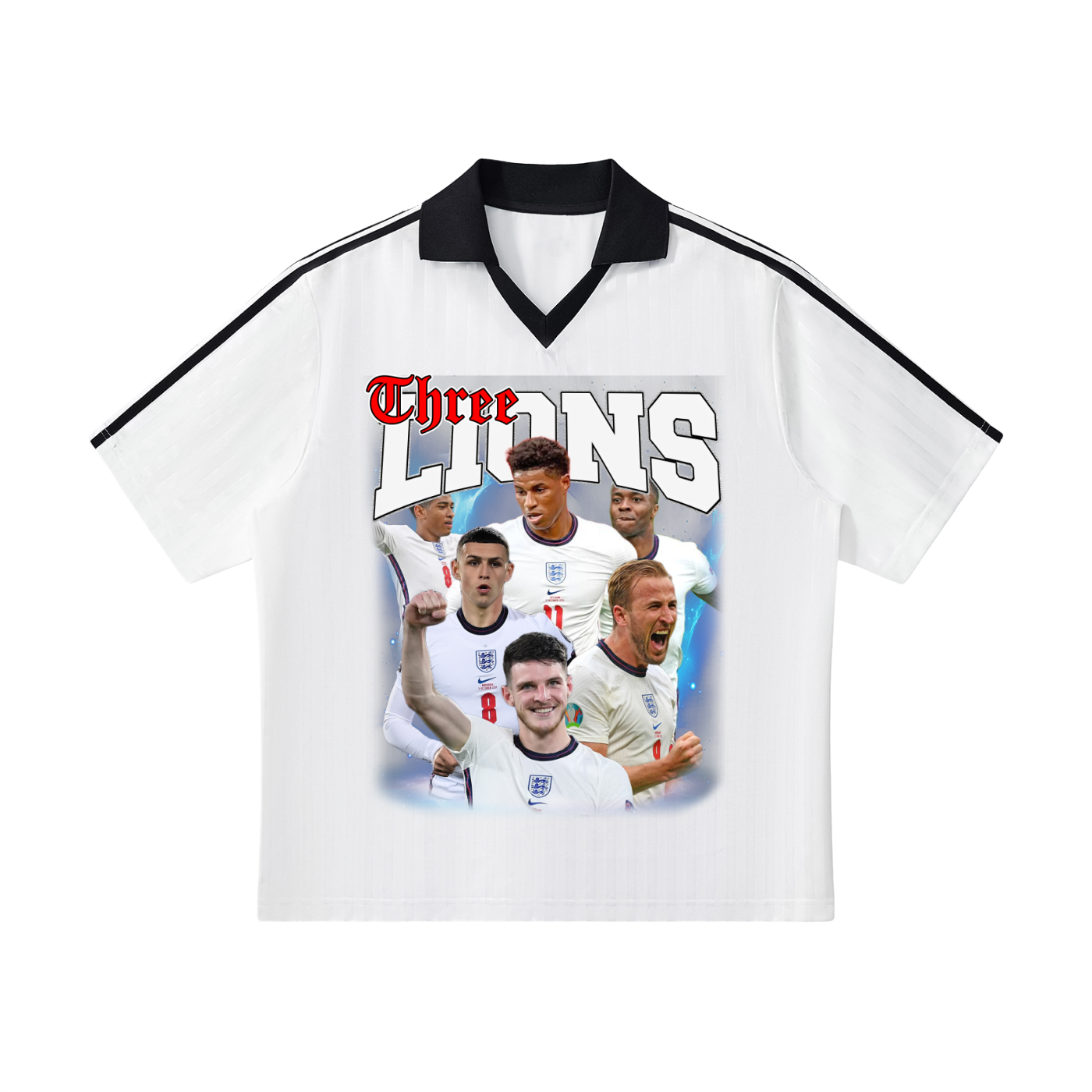 Contrast Collar Striped Soccer Jersey