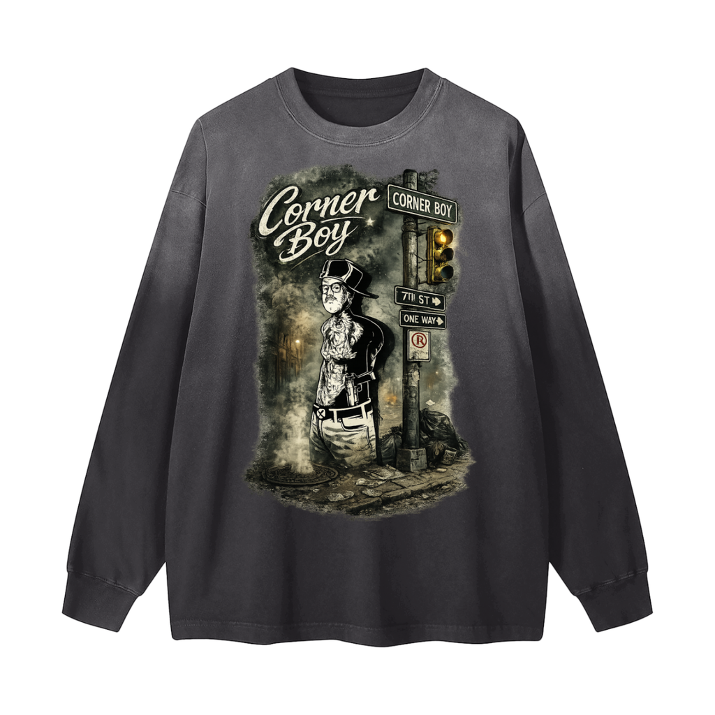 Gradient Washed Long Sleeve T-Shirt
