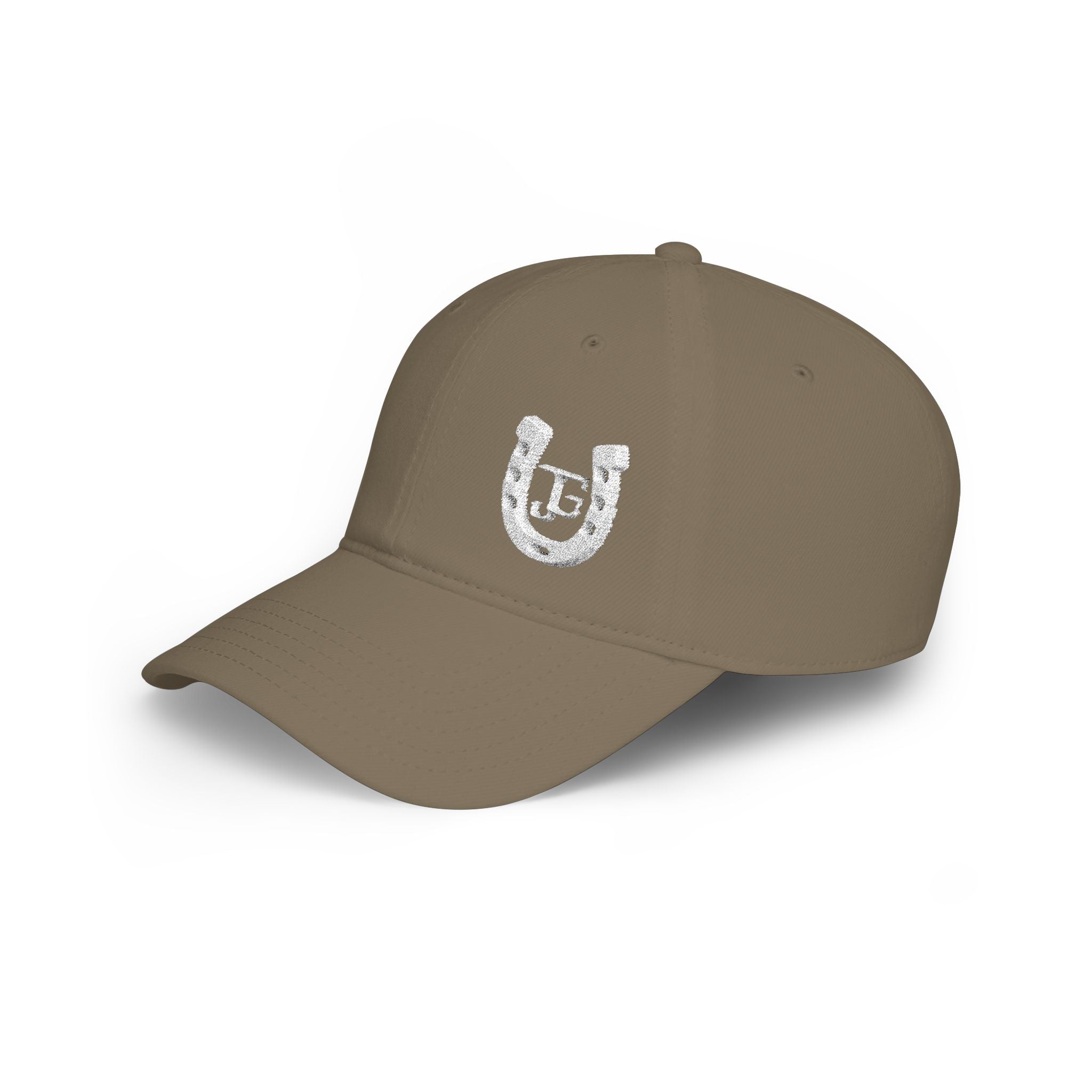 JG-Embroidered Horseshoe Logo Cap — Low Profile Baseball Hat