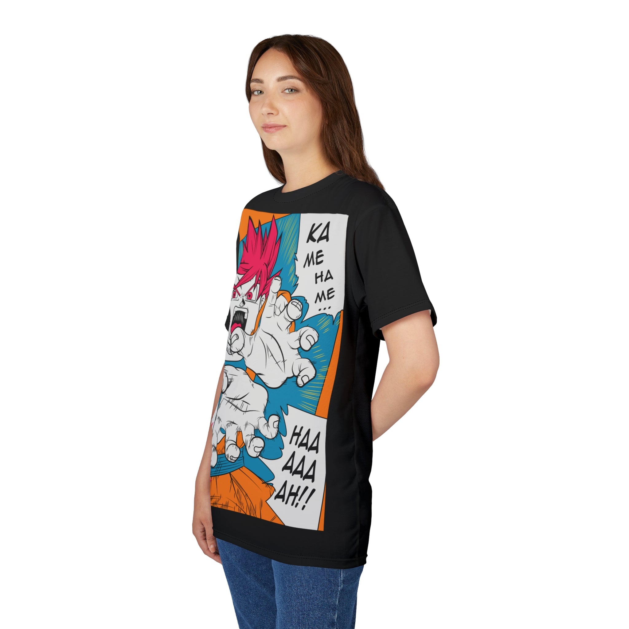 Dragon-Anime Energy Blast T-Shirt — 'Kamehame Haaaah!' Graphic Tee