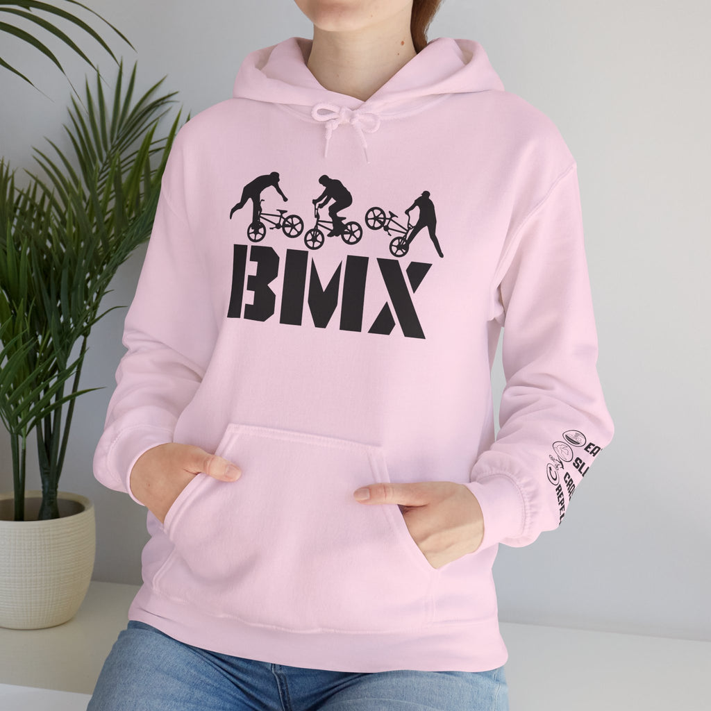 Rad-BMX Rider Hoodie — BMX Stunt Silhouettes Pullover for Riders & Fans