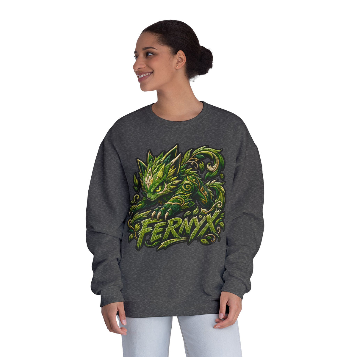 Shadow- "FERNYX" Green Graffiti Crewneck