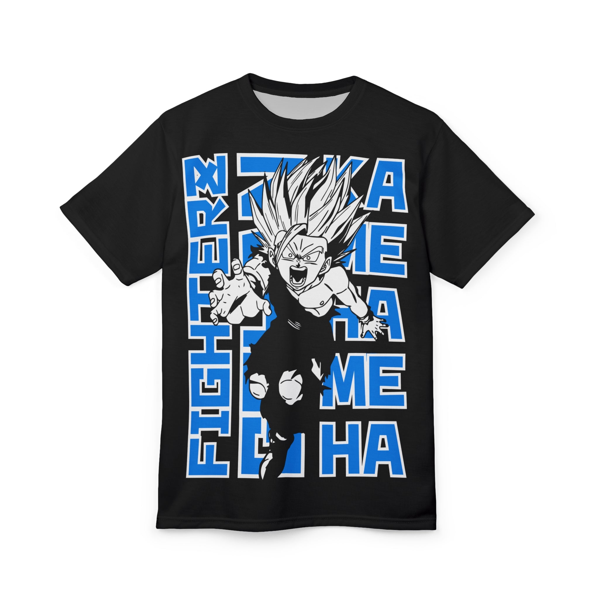 Dragon-Fighter Super Saiyan Graphic Tee — Bold Anime All-Over Print
