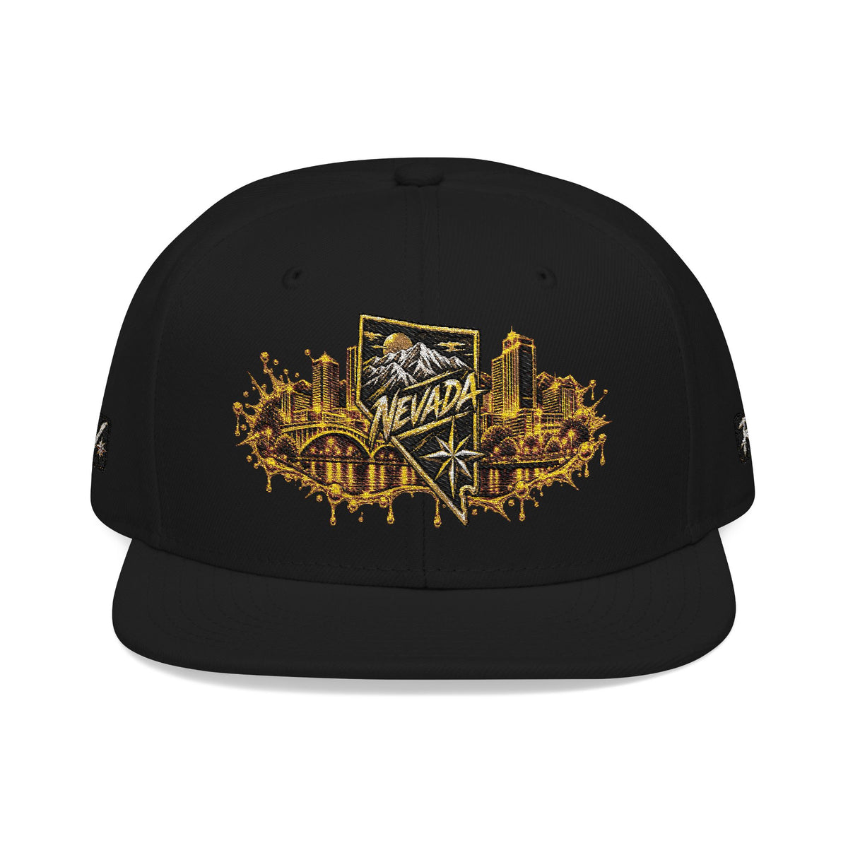 Hat-Embroidered City Gold Snapback Hat