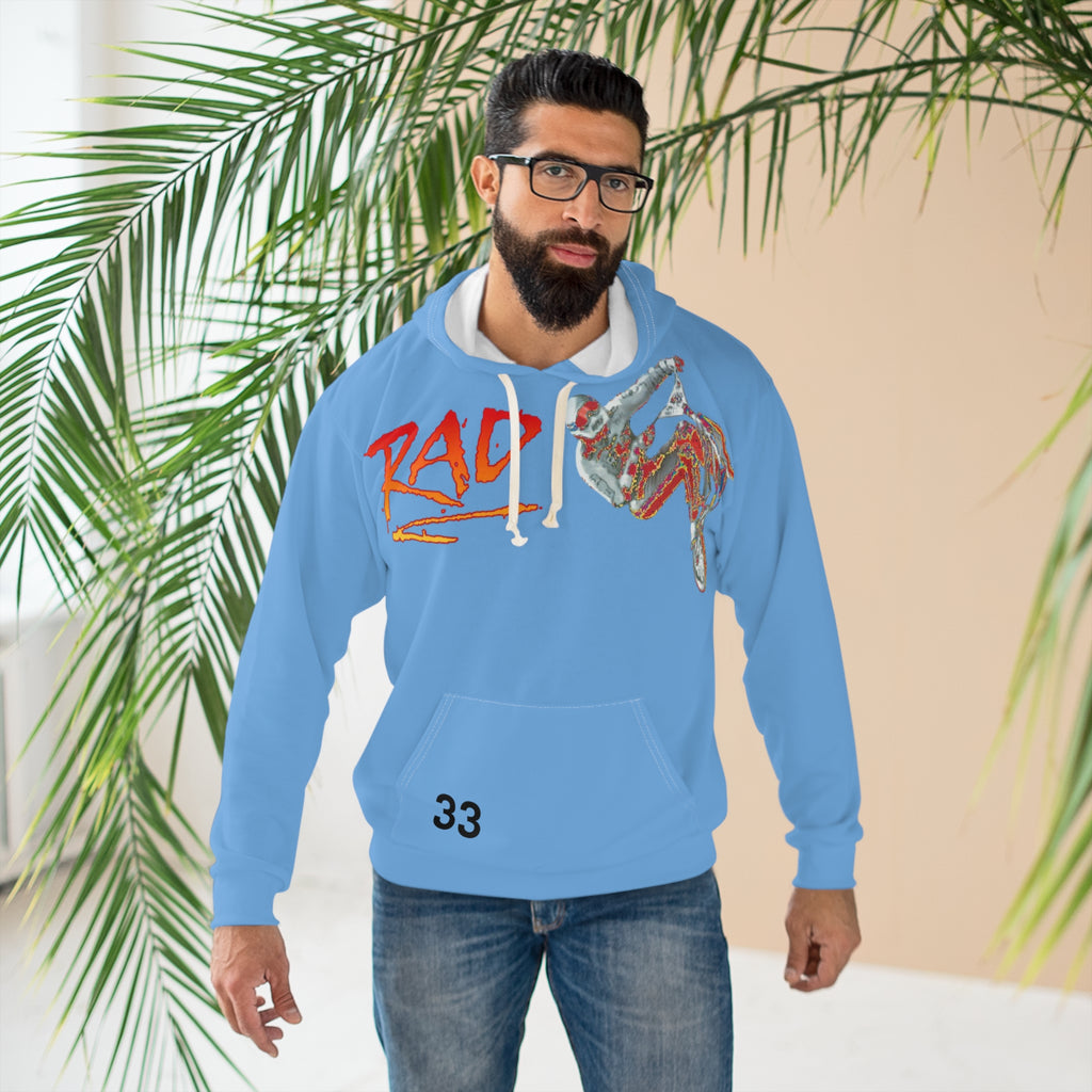 Rad-BMX Freestyle Hoodie - Street Racing Pullover with Motocross Rider Graphic