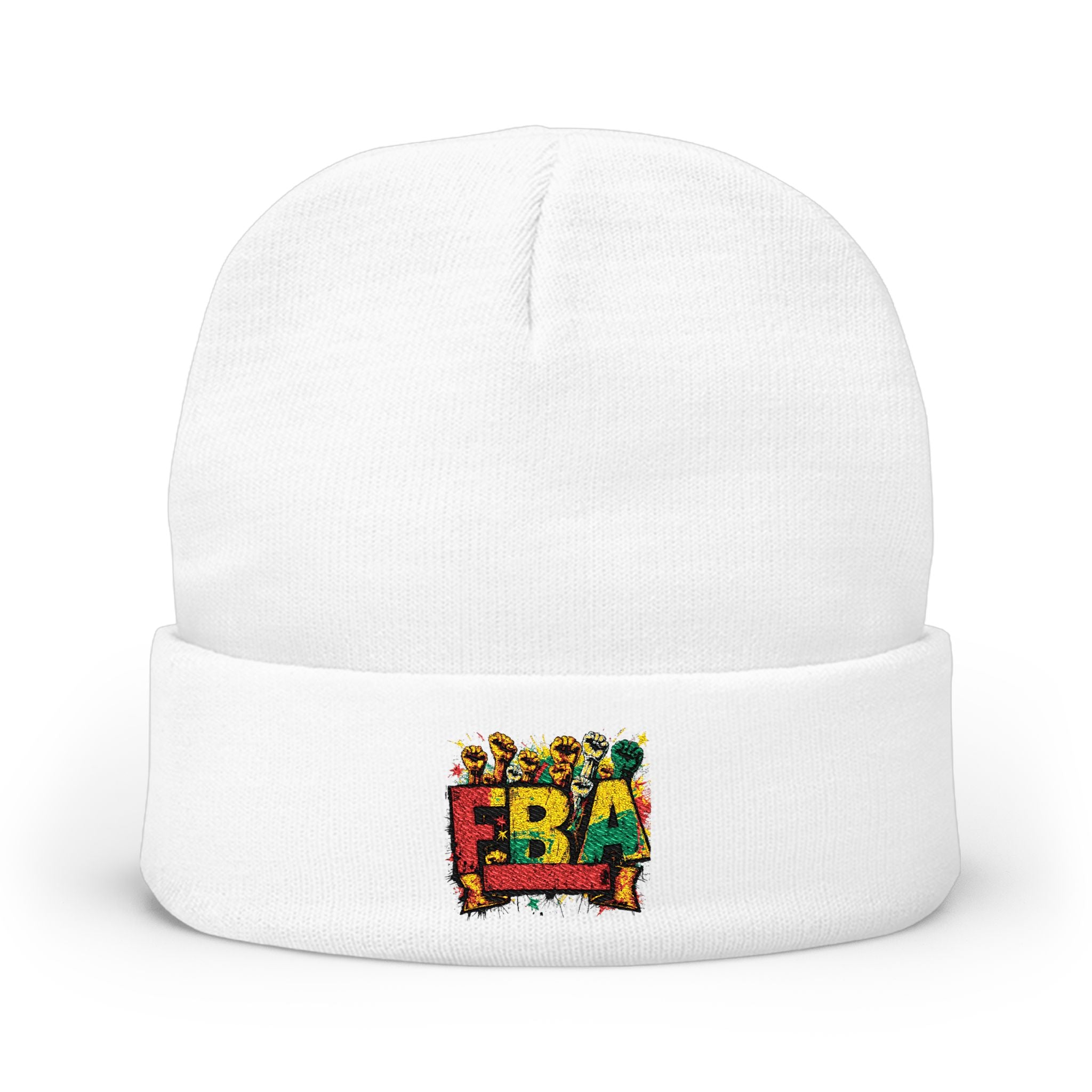 FBA- Fall Leaves Knit Beanie — Cozy Seasonal Winter Hat