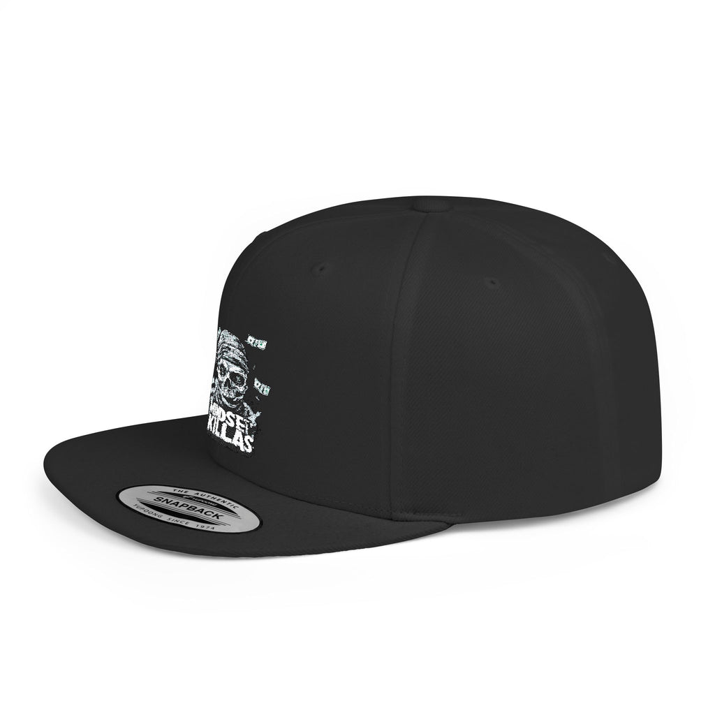 Mindset-Snapback Hat — "Kille" Skull Graphic Flat Bill Cap