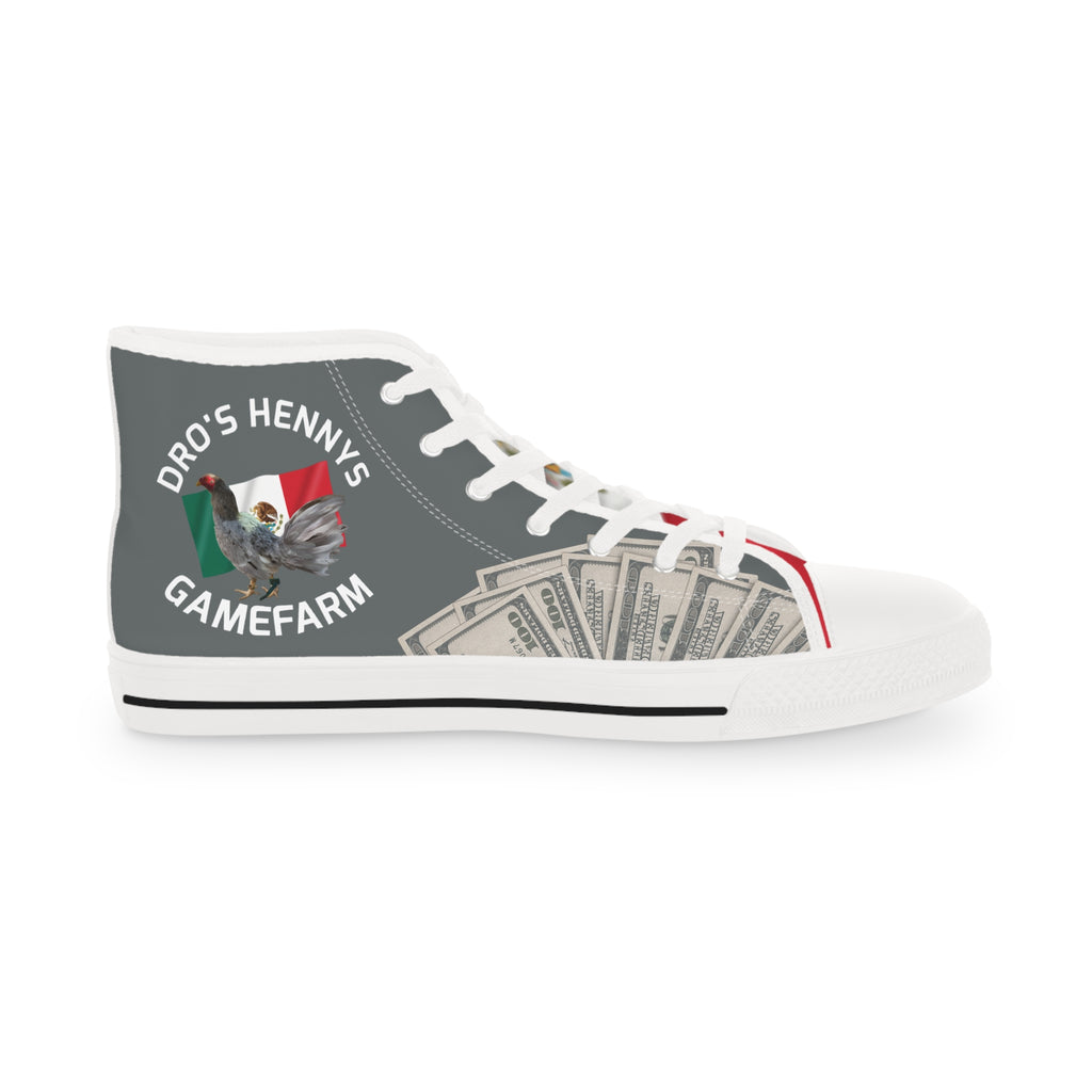 Henny-High Top Sneakers — Money Graphic with 'HENNY'S' Logo