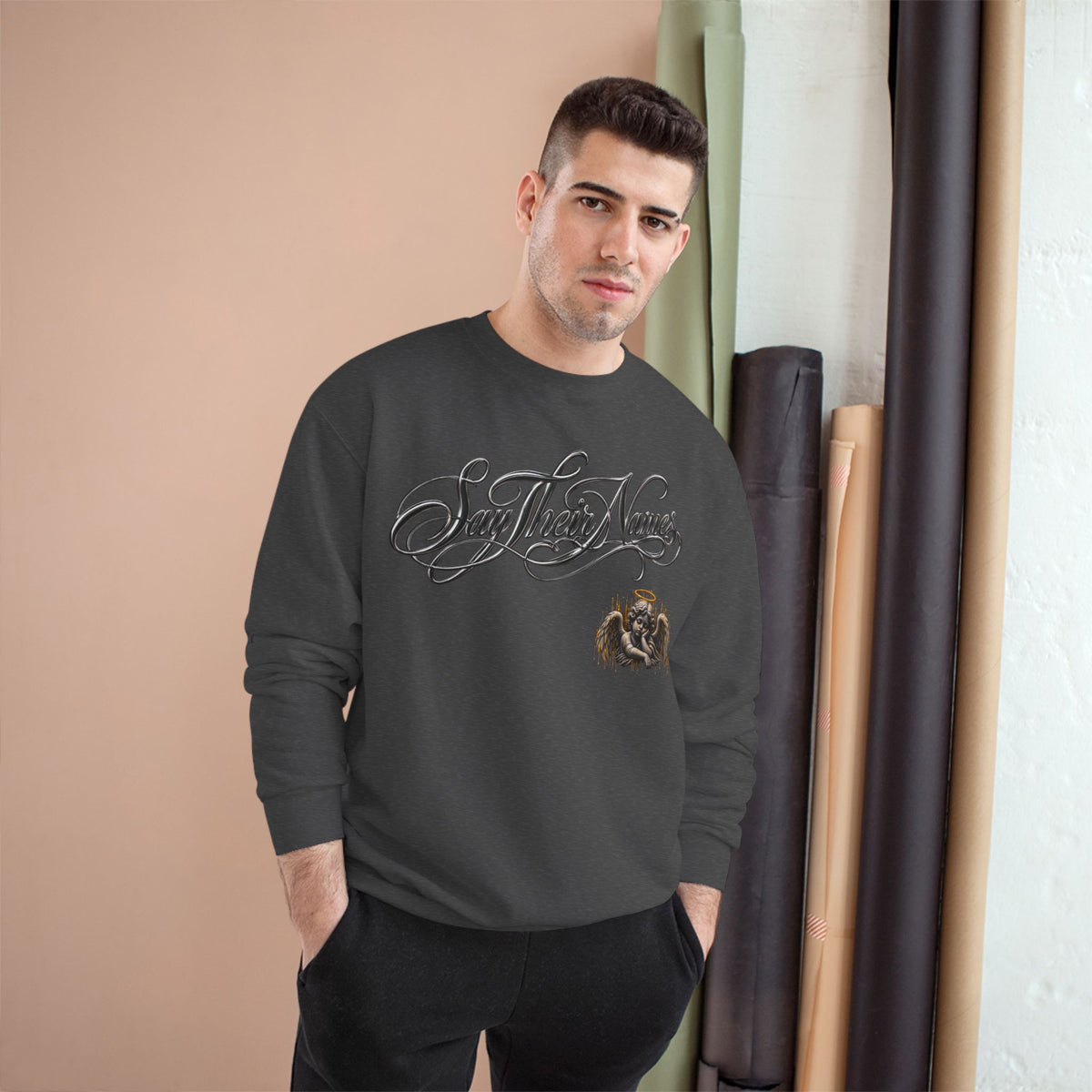 FBA-Say Their Names Sweatshirt — Memorial Angel Champion Sweatshirt