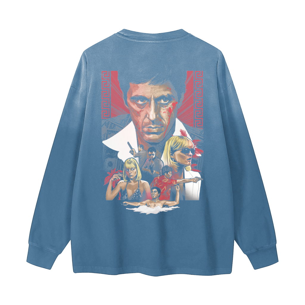 Gradient Washed Long Sleeve T-Shirt