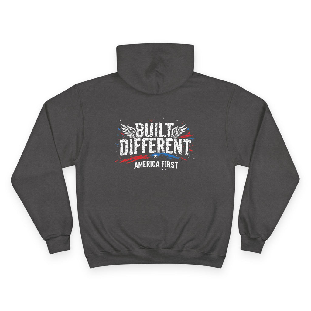 Ant-America Hoodie - "Love It or Leave It" / "Built Different - America First" Patriotic Pullover