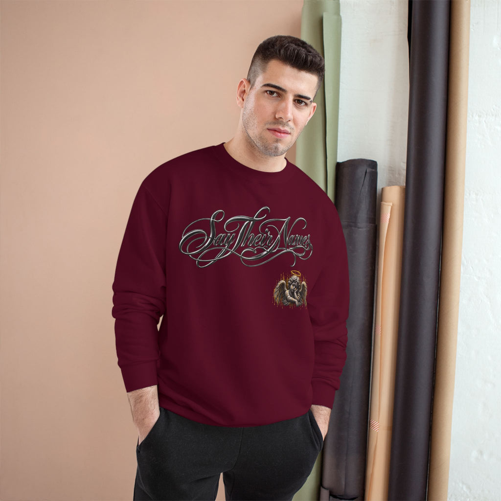 FBA-Say Their Names Sweatshirt — Memorial Angel Champion Sweatshirt