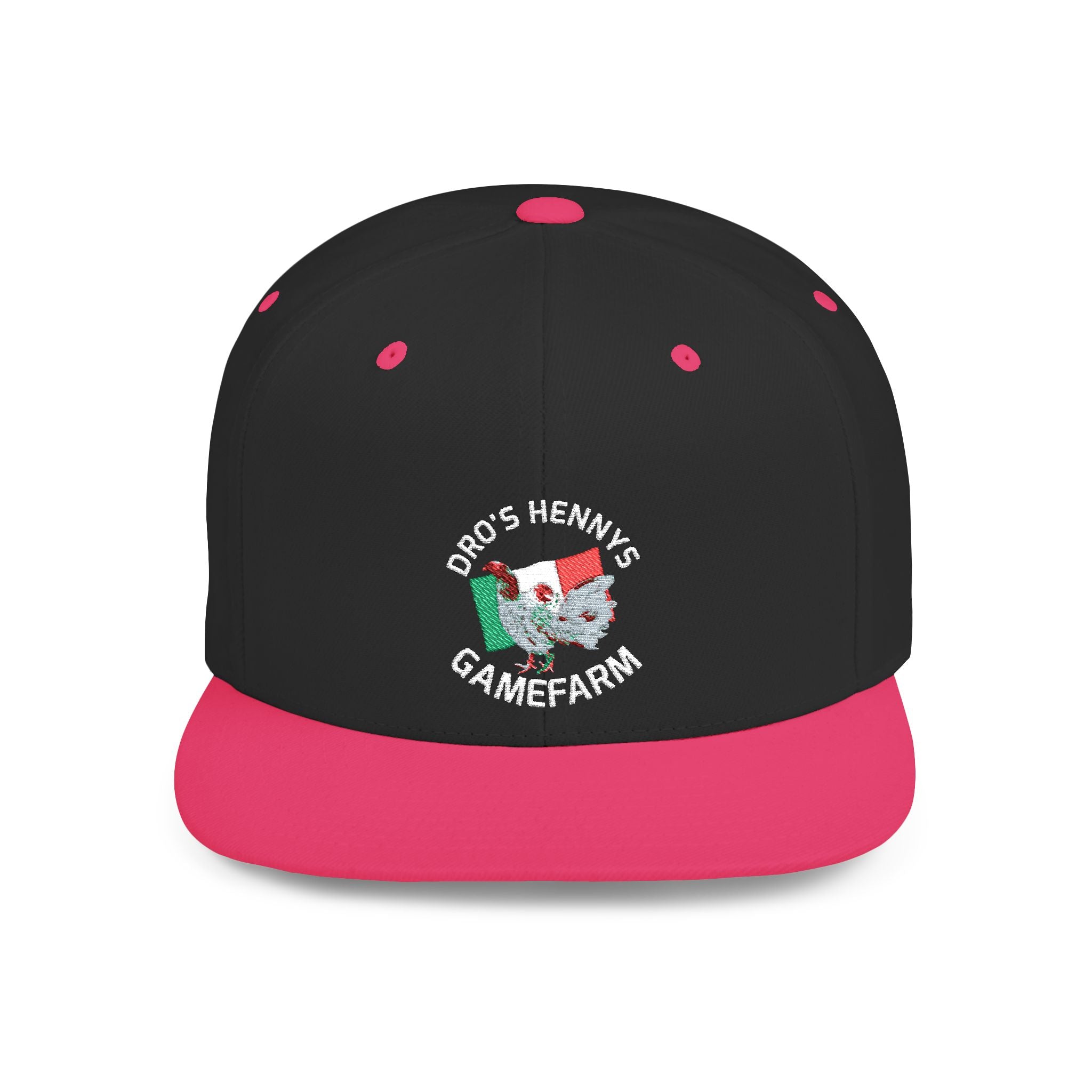 Henny- Flat Bill Snapback Hat — Dro's Henny's Gamefarm Logo Cap