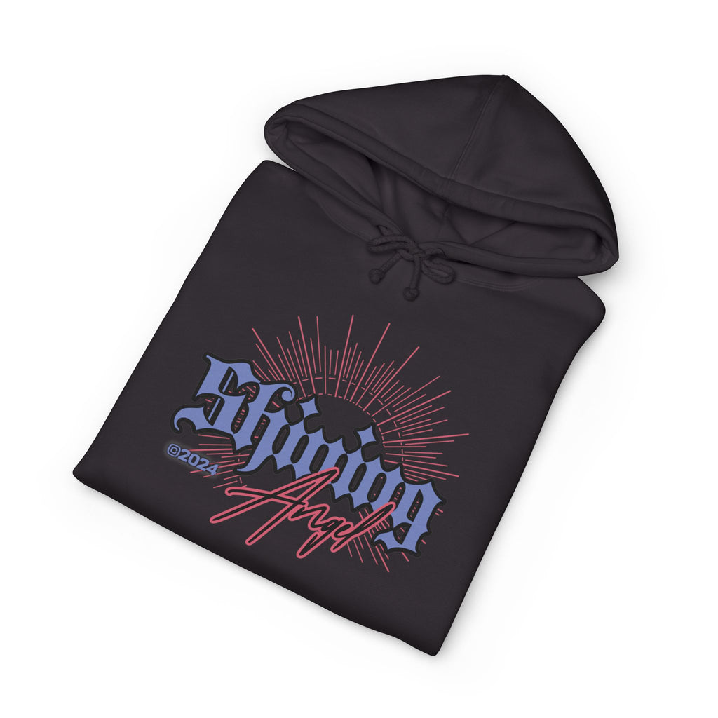 Hoodie-Shining Angel — Vintage Cherub Graphic Pullover