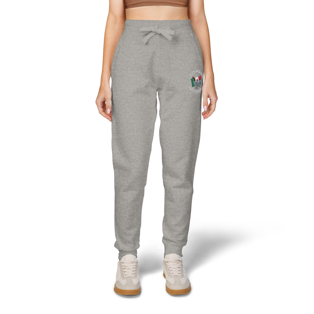 Henny- Embroidered Floral Heart Sweatpants — Cozy Fleece Joggers with 'Love' Detail